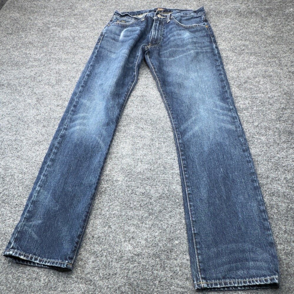 Polo Ralph Lauren Jeans Mens 30x32 Blue Hampton Relaxed Straight Phone Fade